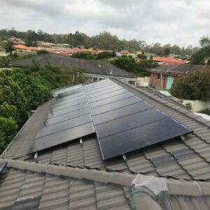 Solahart Silhouette solar panels on roof of house