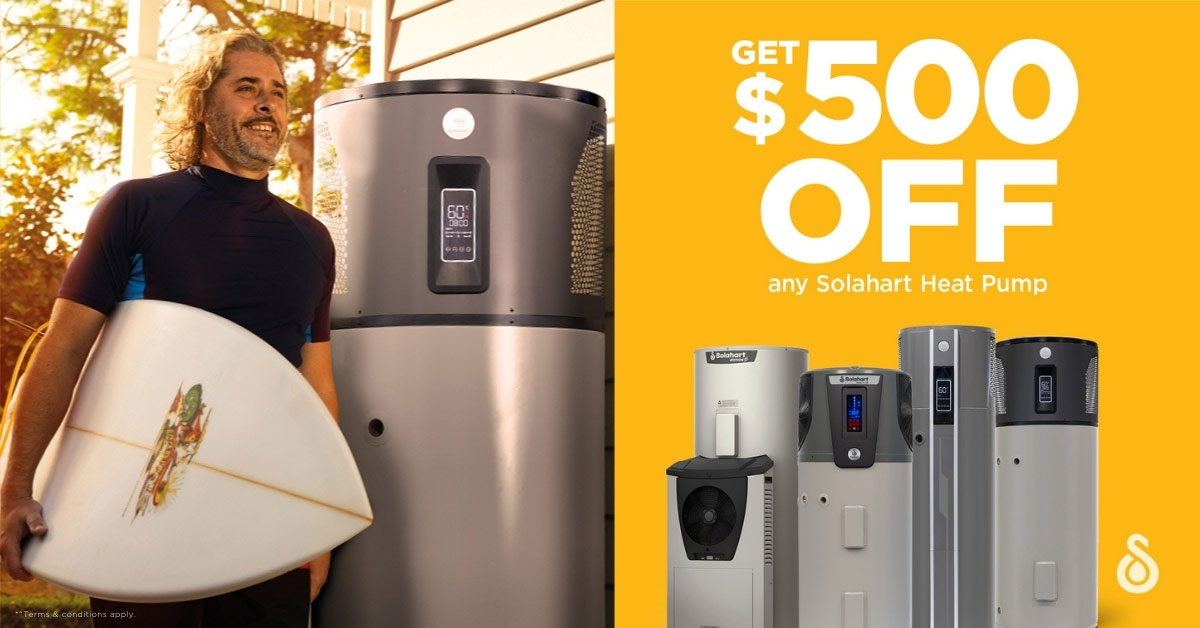 Get $500 off a Solahart heat pump for a limited time