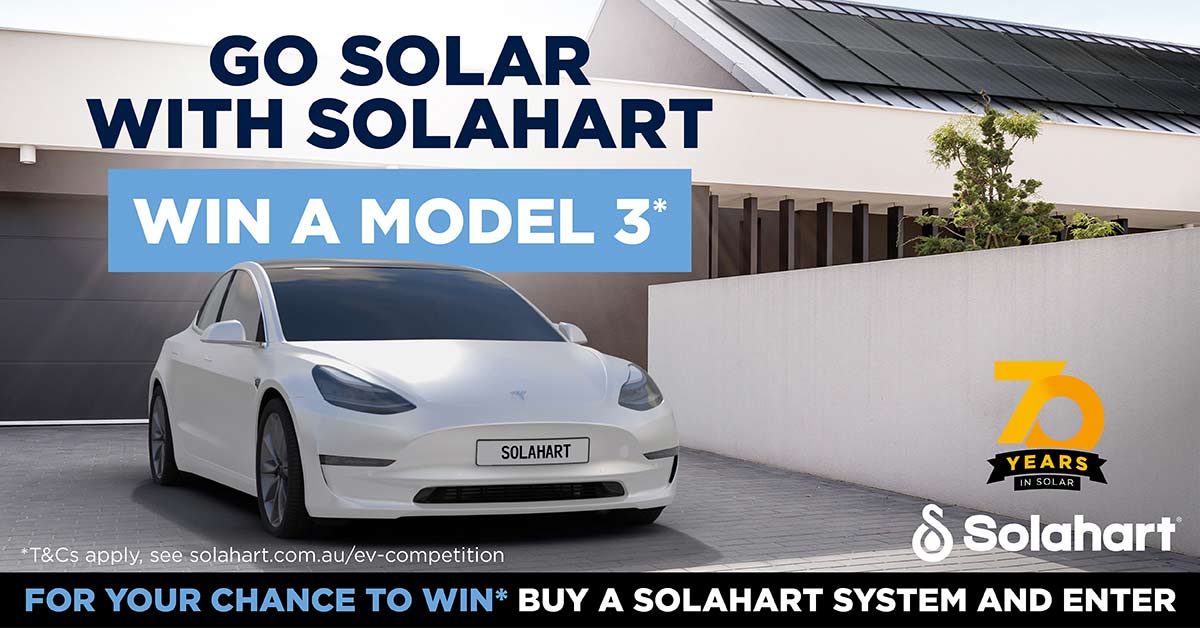 Win a Model 3 from Solahart